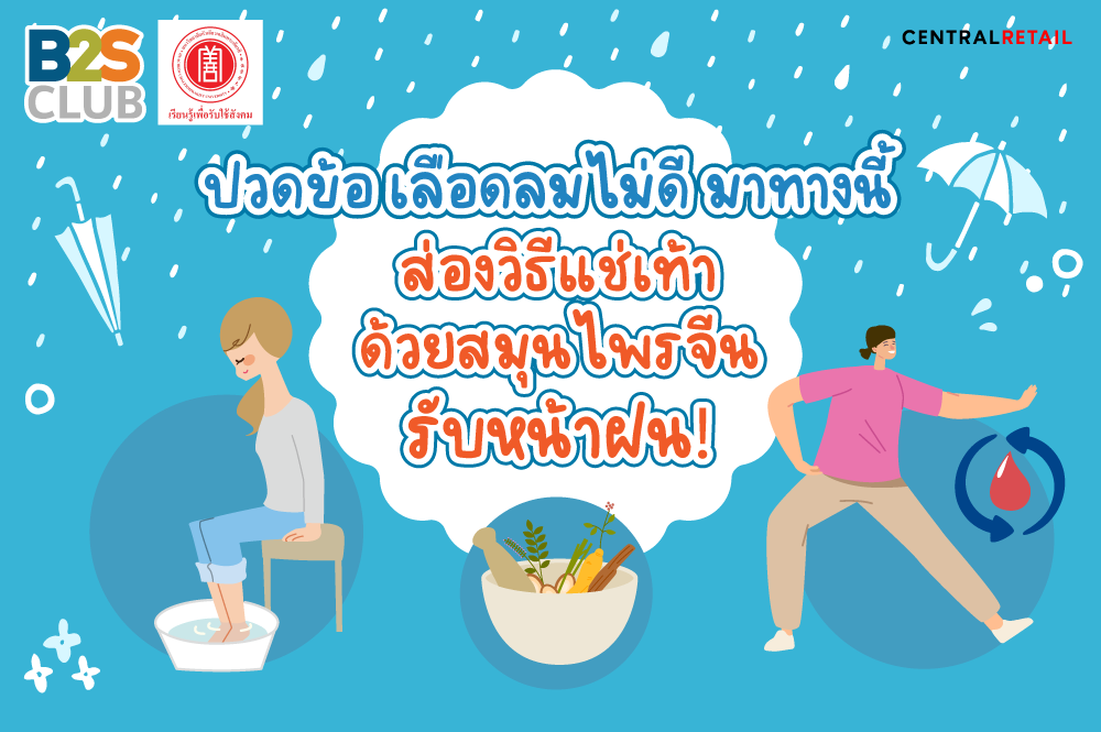 ปวดข้อ เลือดลมไม่ดี มาทางนี้ ส่องวิธีแช่เท้าด้วยสมุนไพรจีน รับหน้าฝน!