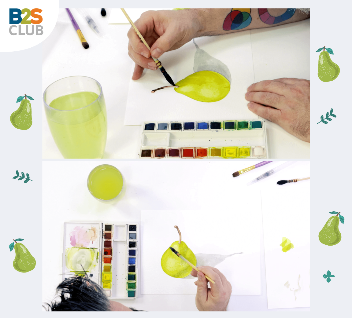 watercolour fruit