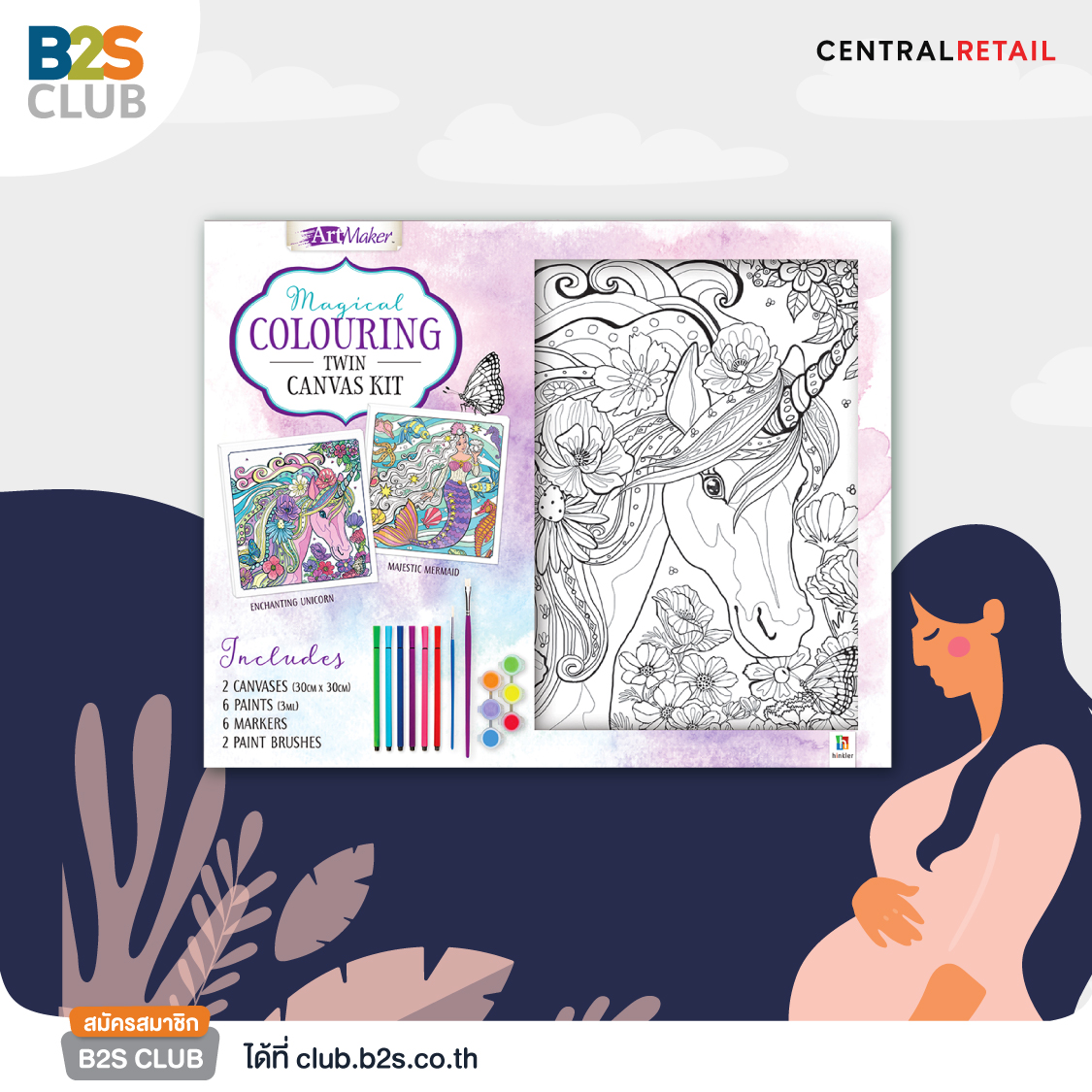 ชุดระบายสีผ้าใบ Canvas