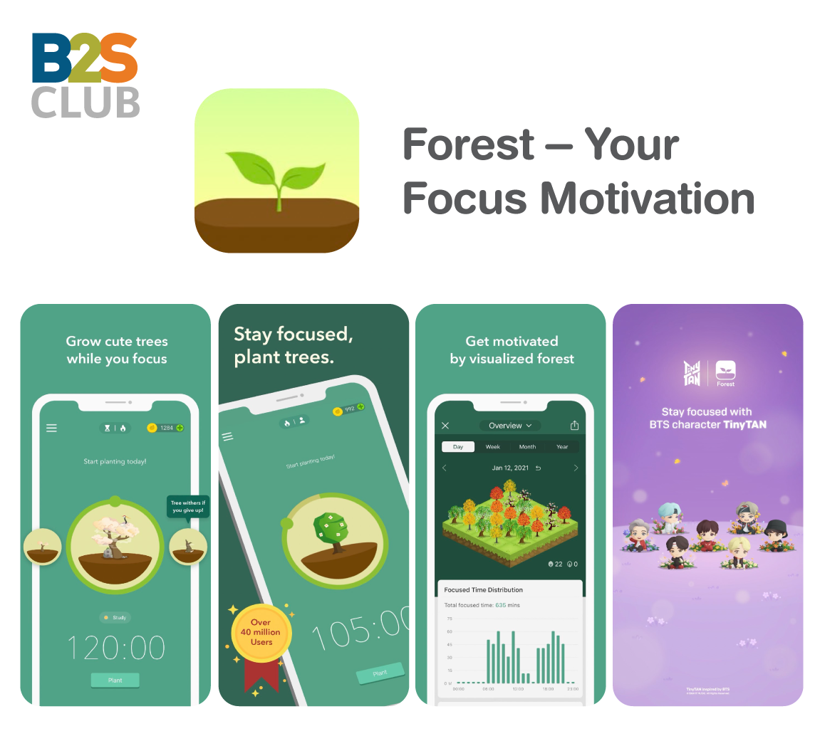 Forest – Your Focus Motivation, app อ่านหนังสือสอบ, ตารางอ่านหนังสือสอบ