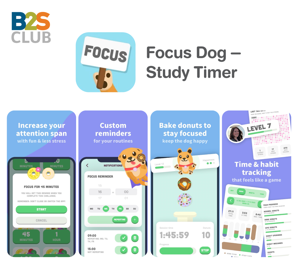 Focus Dog – Study Timer, app อ่านหนังสือสอบ, ตารางอ่านหนังสือสอบ