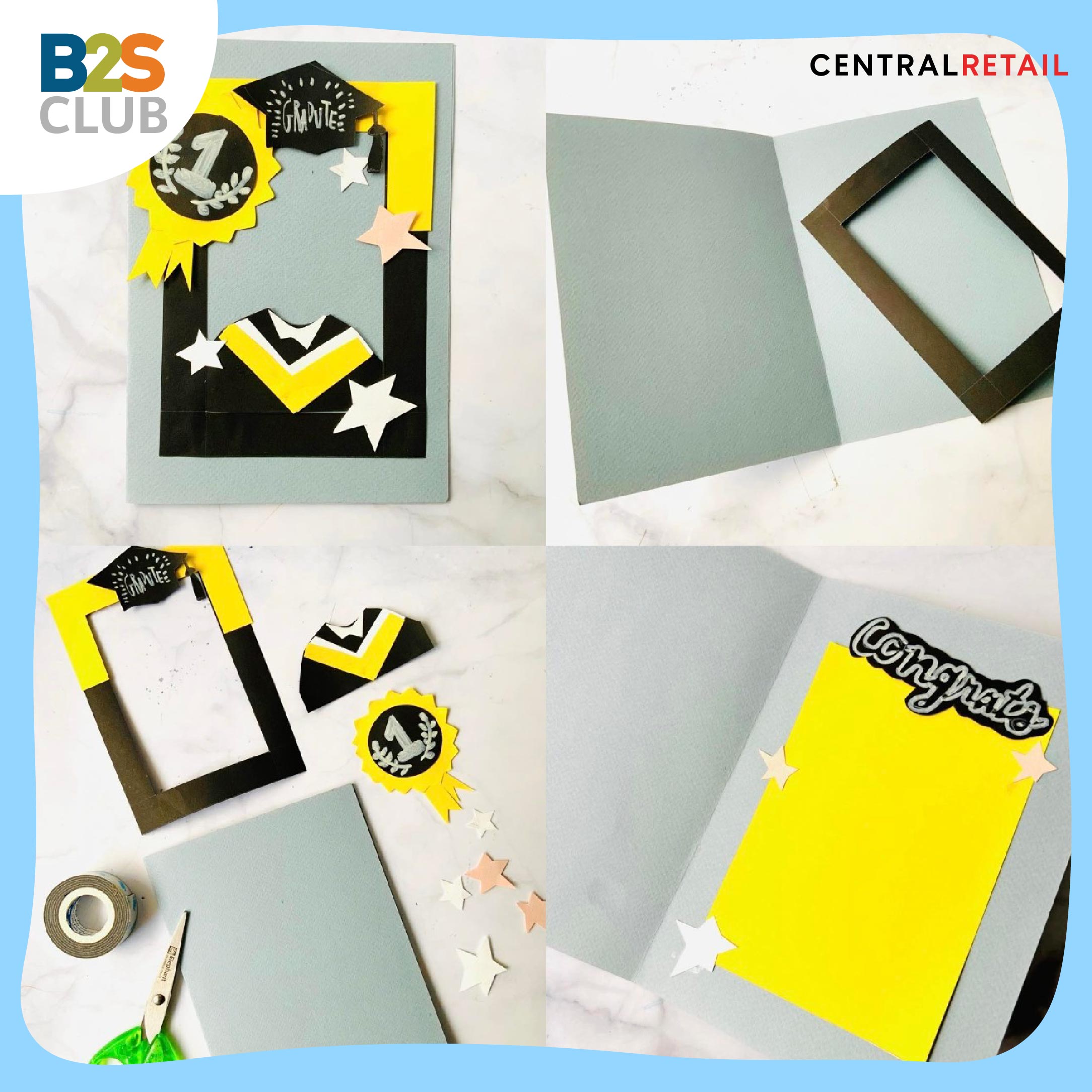 diy ของขวัญ, diy ของขวัญรับปริญญา, diy วิธีทำการ์ดกรอบรูป