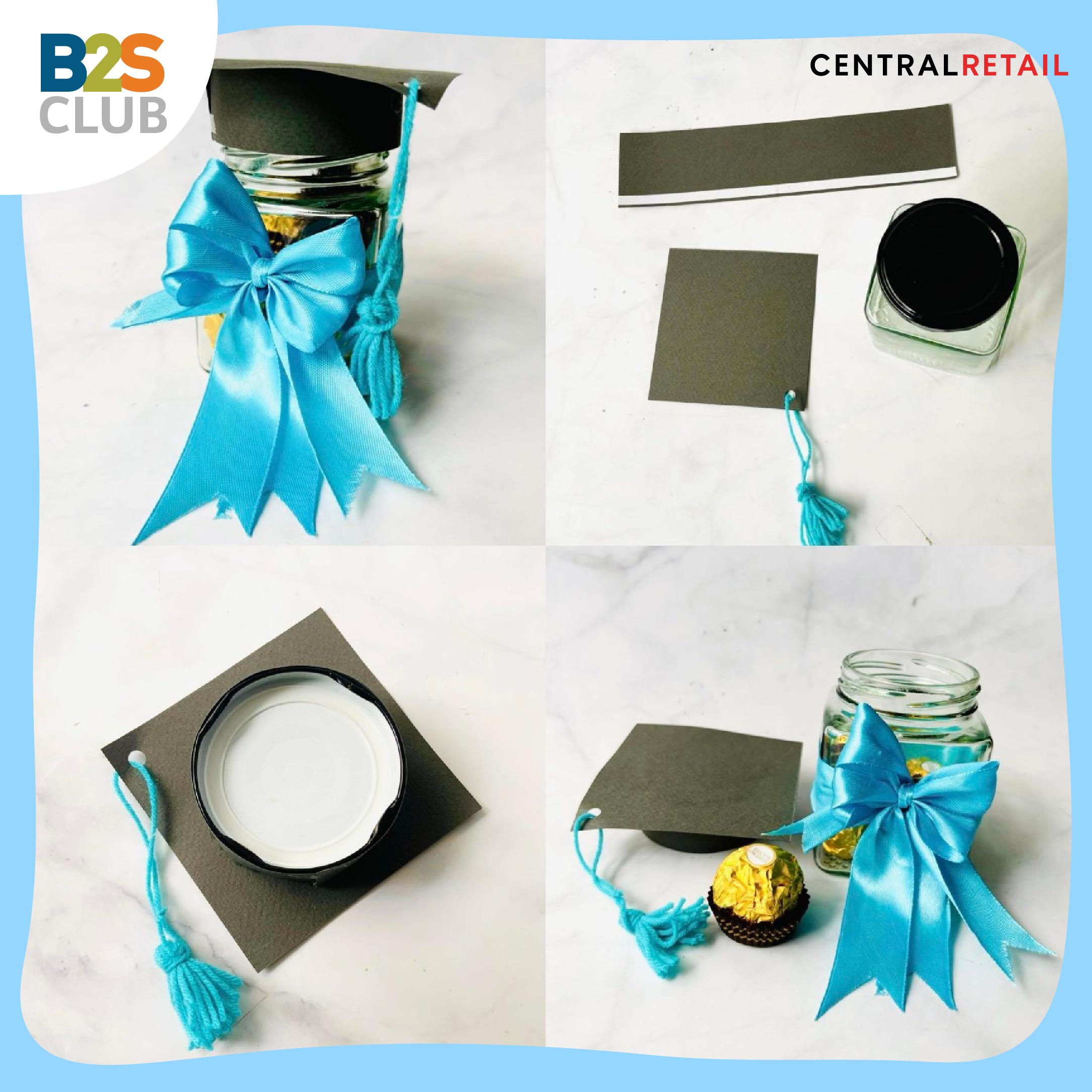 diy ของขวัญ, diy ของขวัญรับปริญญา, diy วิธีทำ ขวดหมวกรับปริญญา