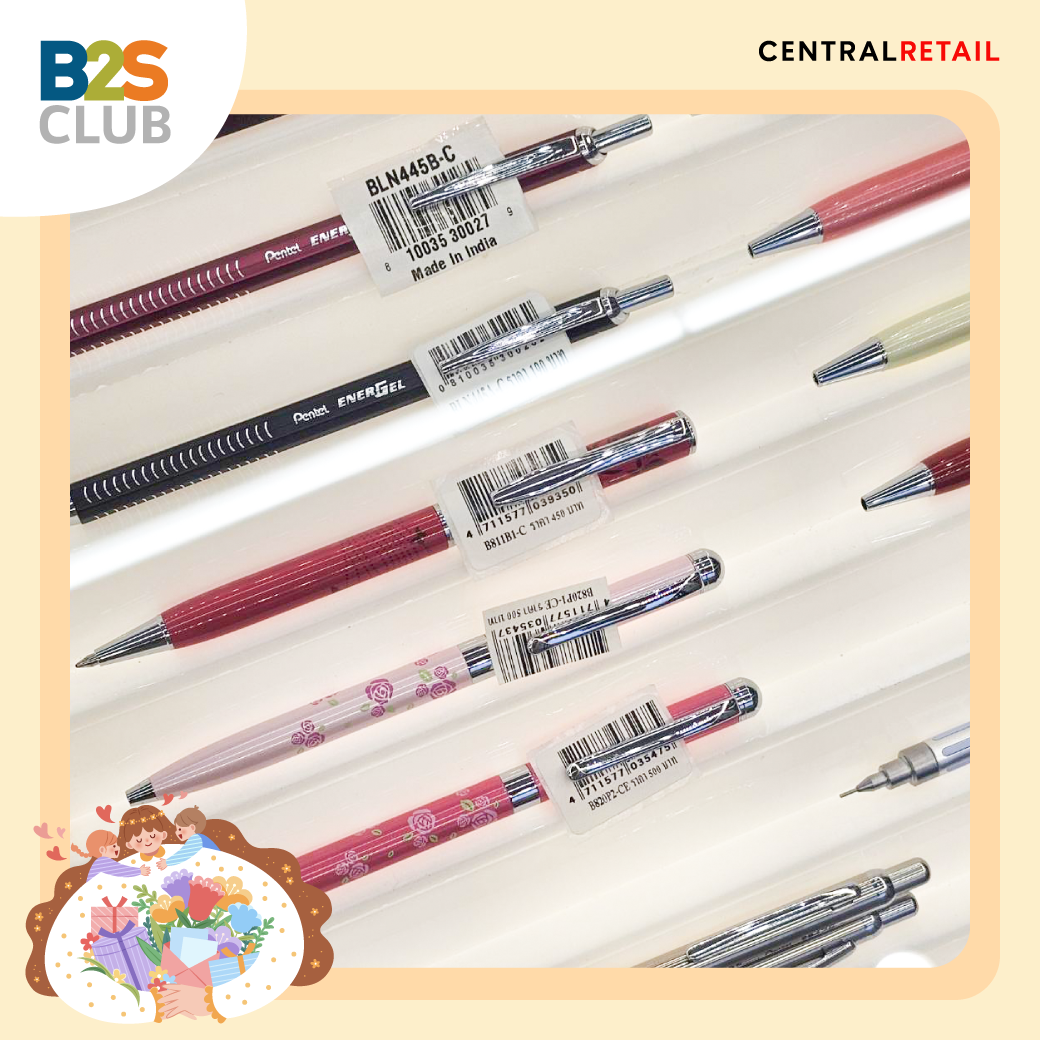 ปากกาลายดอกไม้ Pentel