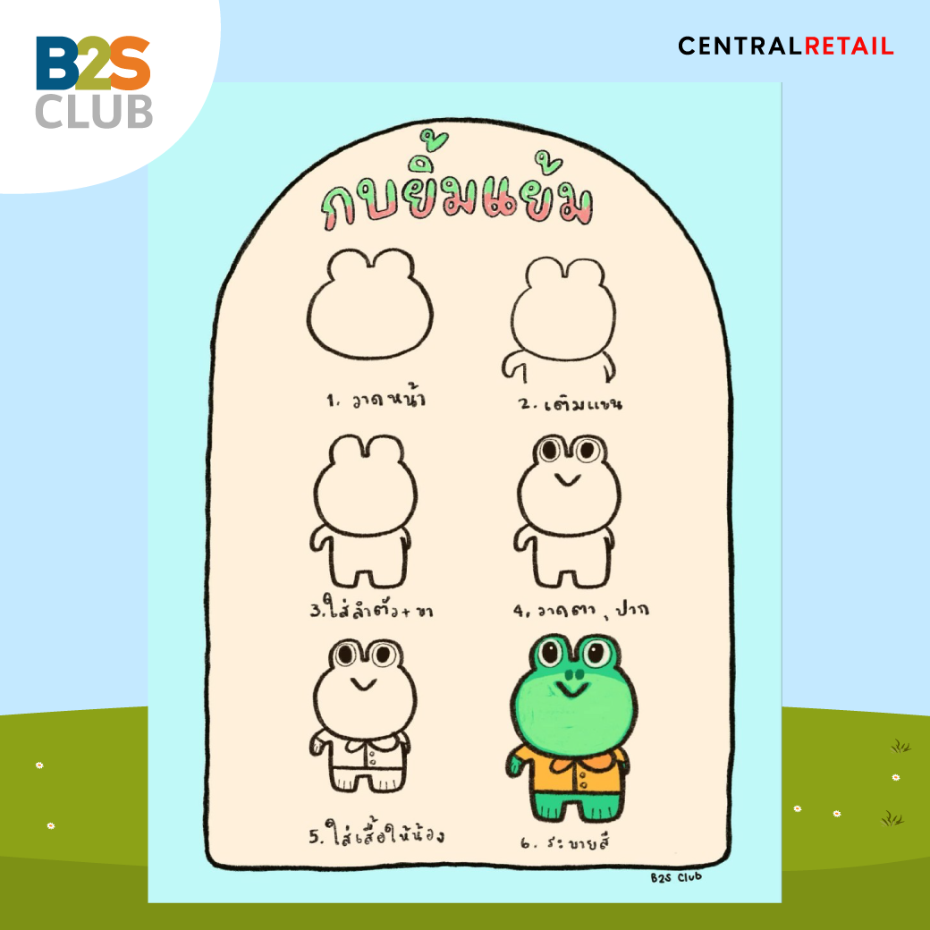 วิธีวาดรูปกบอย่างง่าย